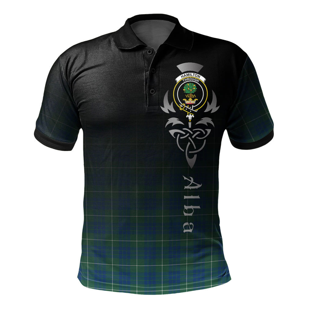 Clan Hamilton Hunting Ancient Tartan Polo Shirt - Alba Celtic Style UB11 Hamilton Hunting Ancient Tartan Tartan Polo   