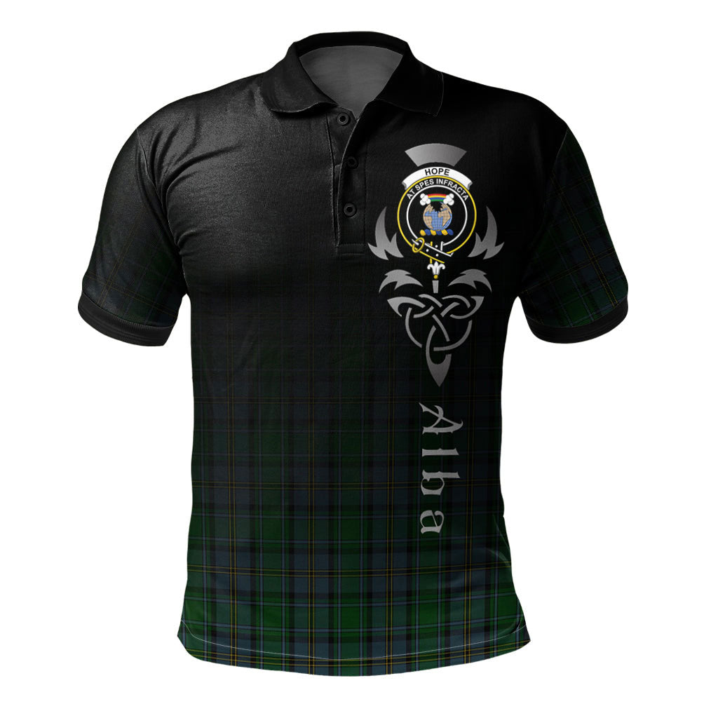 Clan Hope (Vere) Lochcarron Tartan Polo Shirt - Alba Celtic Style HG91 Hope (Vere) Lochcarron Tartan Tartan Polo   