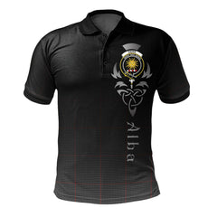 Clan Kerr Shepherd's Plaid Tartan Polo Shirt - Alba Celtic Style QE24 Kerr Shepherd's Plaid Tartan Tartan Polo   