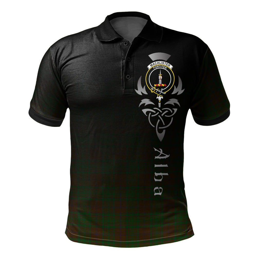 Clan MacAlister of Glenbarr Hunting Tartan Polo Shirt - Alba Celtic Style LH91 MacAlister of Glenbarr Hunting Tartan Tartan Polo   