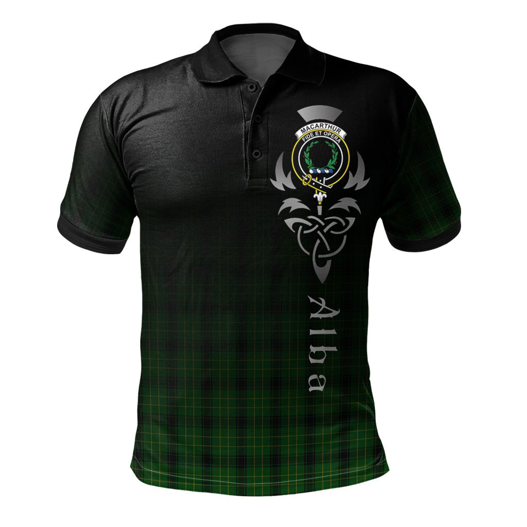 Clan MacArthur Highland Tartan Polo Shirt - Alba Celtic Style XF59 MacArthur Highland Tartan Tartan Polo   