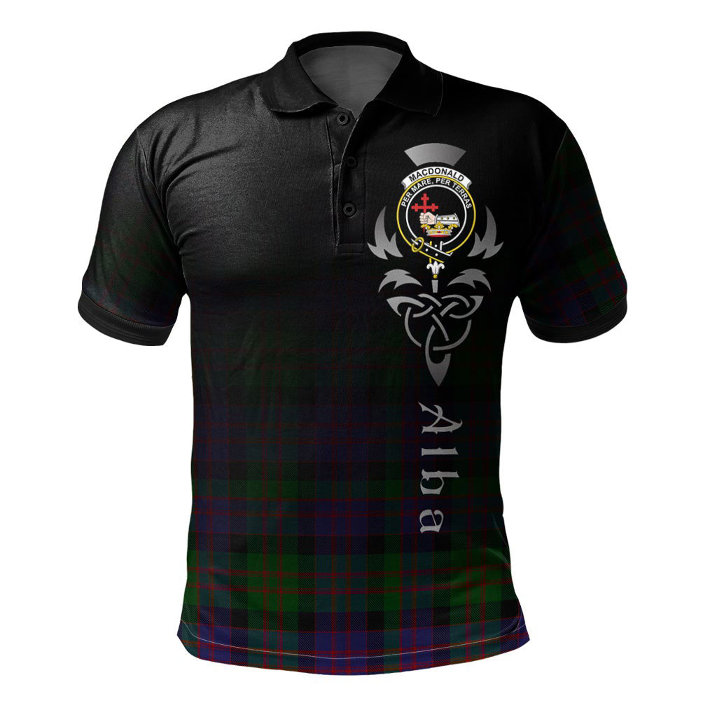 Clan MacDonald Tartan Polo Shirt - Alba Celtic Style VQ75 MacDonald Tartan Tartan Polo   