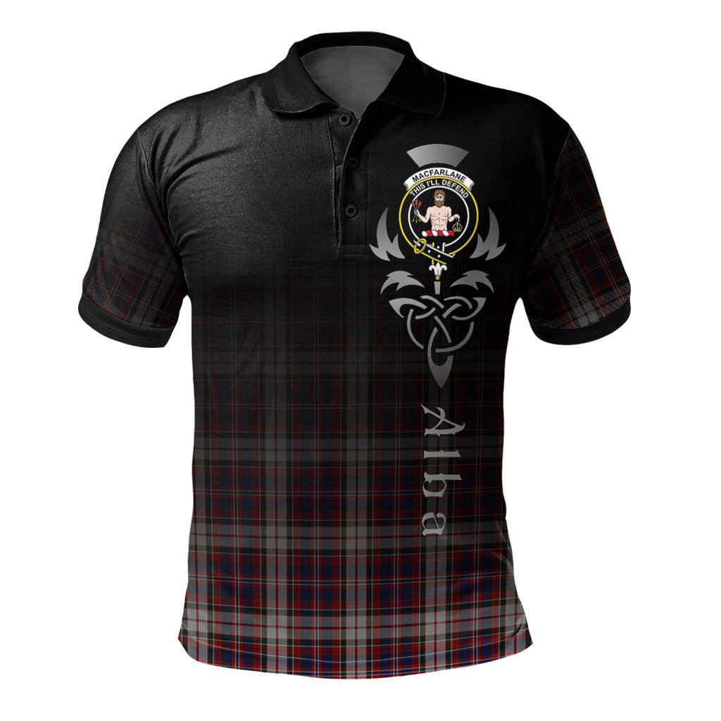 Clan MacFarlane Dress Tartan Polo Shirt - Alba Celtic Style IO97 MacFarlane Dress Tartan Tartan Polo   