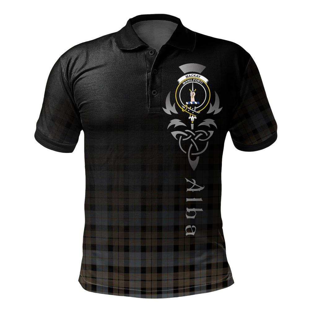 Clan MacKay Weathered Tartan Polo Shirt - Alba Celtic Style JU80 MacKay Weathered Tartan Tartan Polo   