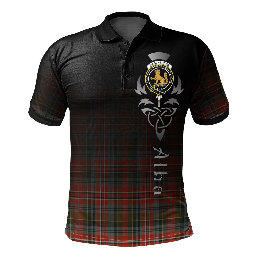 Clan MacPherson Weathered Tartan Polo Shirt - Alba Celtic Style OR94 MacPherson Weathered Tartan Tartan Polo   