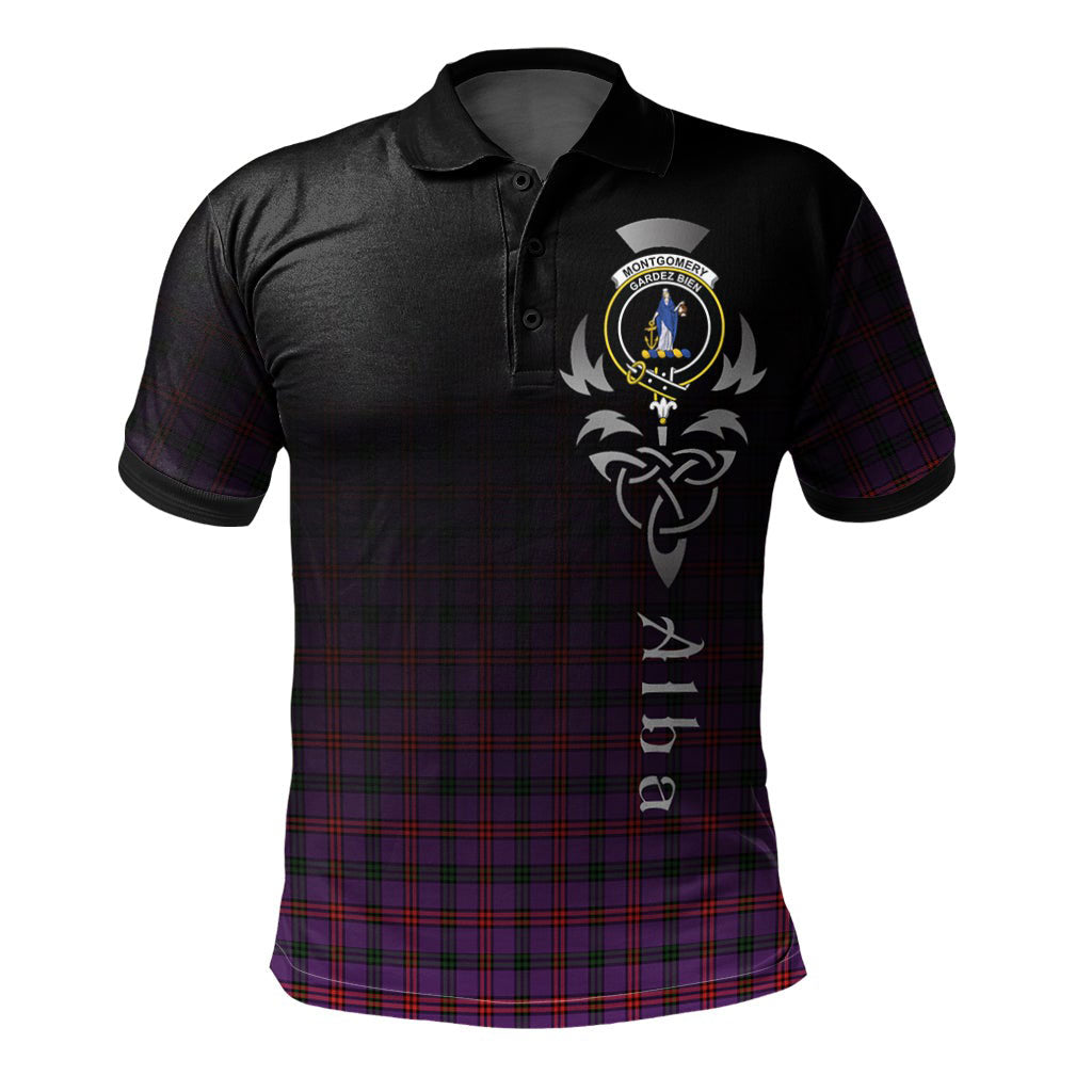 Clan Montgomery Modern Tartan Polo Shirt - Alba Celtic Style ER72 Montgomery Modern Tartan Tartan Polo   