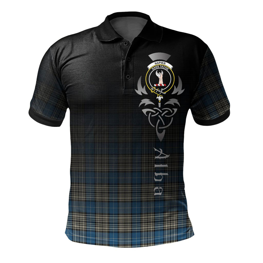 Clan Napier Ancient Tartan Polo Shirt - Alba Celtic Style OV54 Napier Ancient Tartan Tartan Polo   