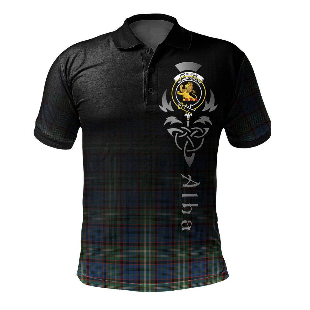 Clan Nicolson Hunting Ancient Tartan Polo Shirt - Alba Celtic Style TH58 Nicolson Hunting Ancient Tartan Tartan Polo   