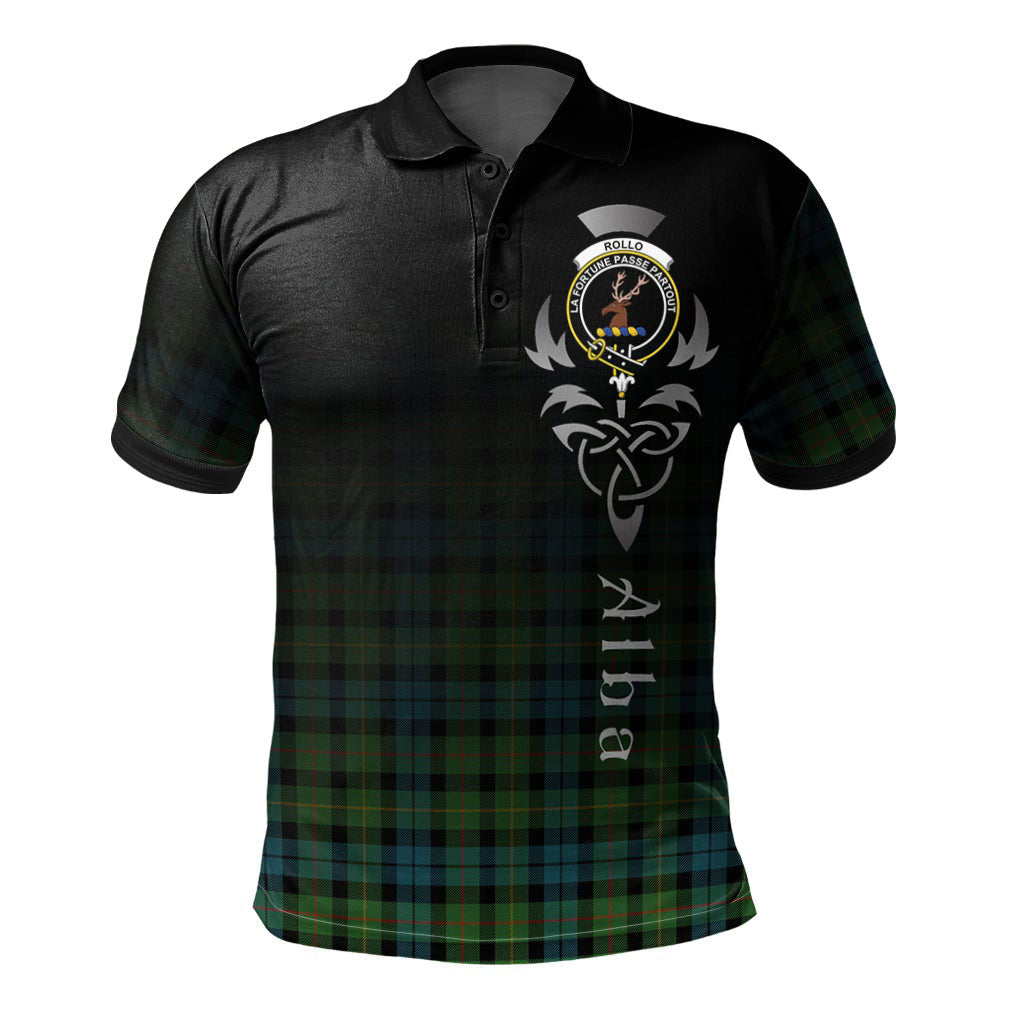 Clan Rollo Ancient Tartan Polo Shirt - Alba Celtic Style LC63 Rollo Ancient Tartan Tartan Polo   