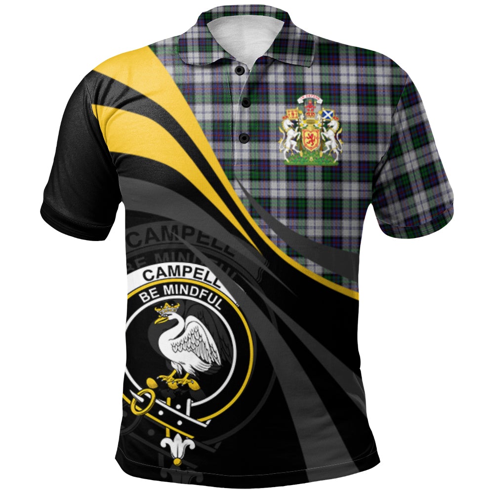 Clan Campbell of Cawdor Dress Tartan Polo Shirt - Royal Coat Of Arms Style SH92 Campbell of Cawdor Dress Tartan Tartan Polo   