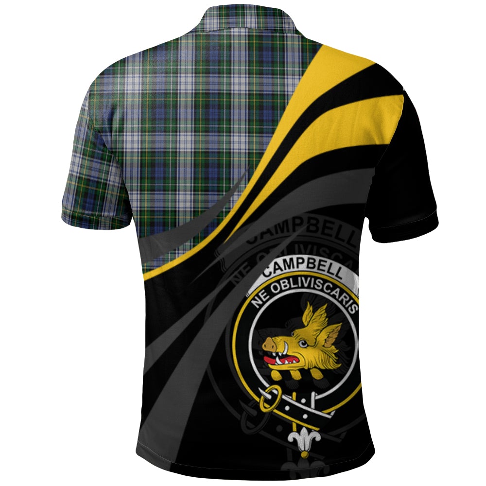 Clan Campbell of Lochnell Dress Tartan Polo Shirt - Royal Coat Of Arms Style GO99 Campbell of Lochnell Dress Tartan Tartan Polo   