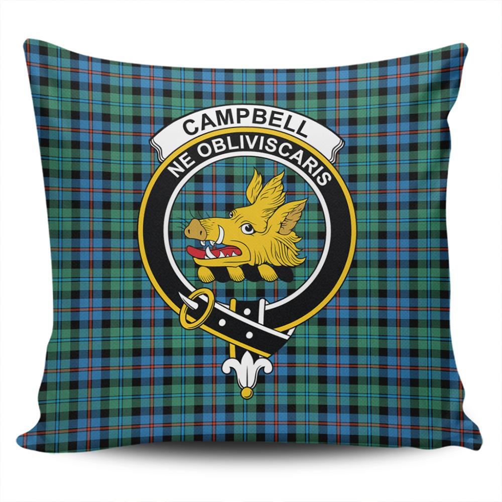 Clan Campbell of Cawdor Ancient Tartan Crest Pillow Cover ZC54 Clan Campbell of Cawdor Tartan Today   