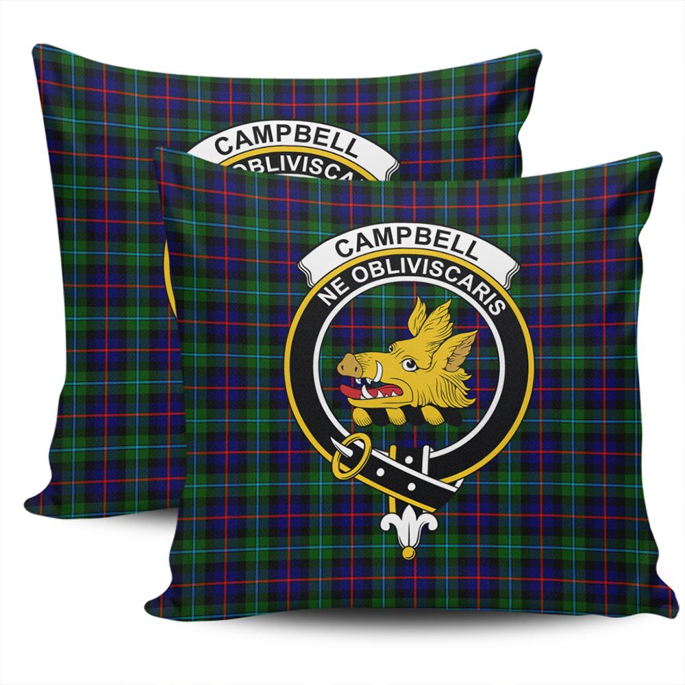 Clan Campbell of Cawdor Modern Tartan Crest Pillow Cover MS83 Clan Campbell of Cawdor Tartan Today   