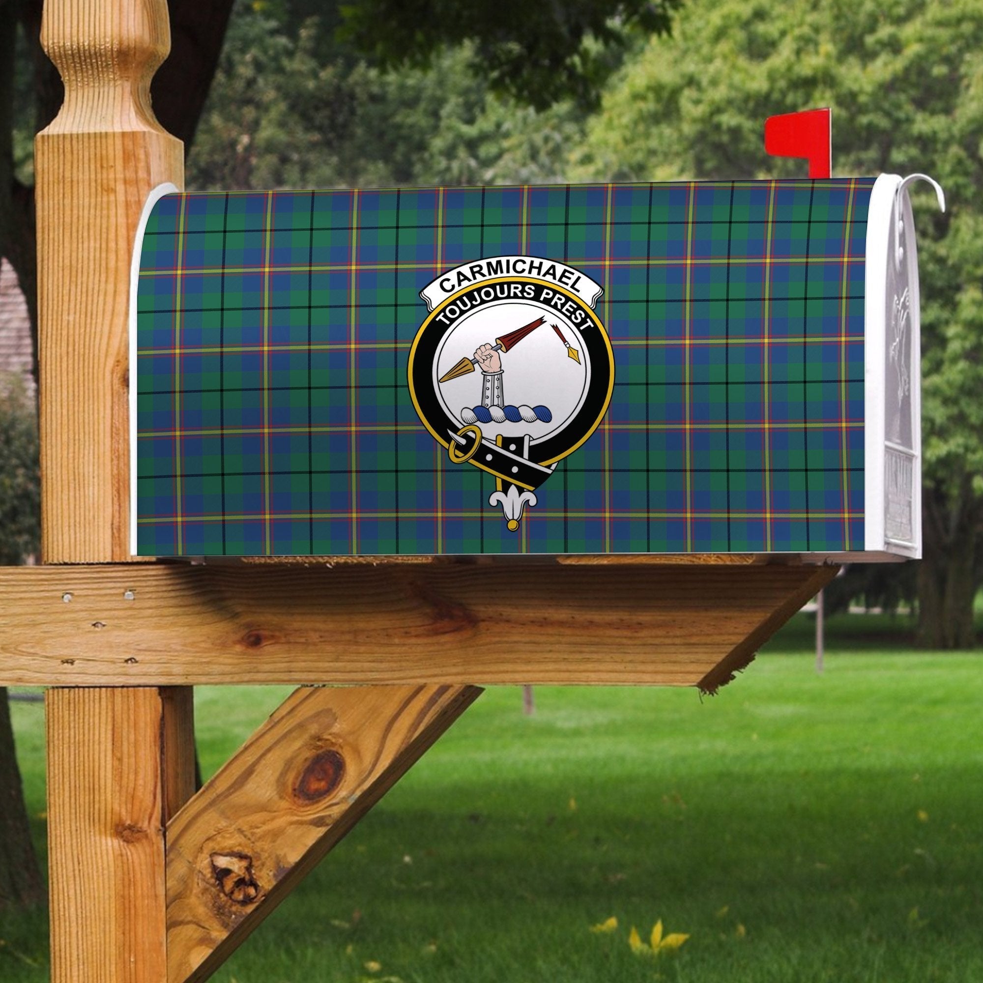 Clan Carmichael Ancient Tartan Crest Mailbox XI67 Clan Carmichael Tartan Today   