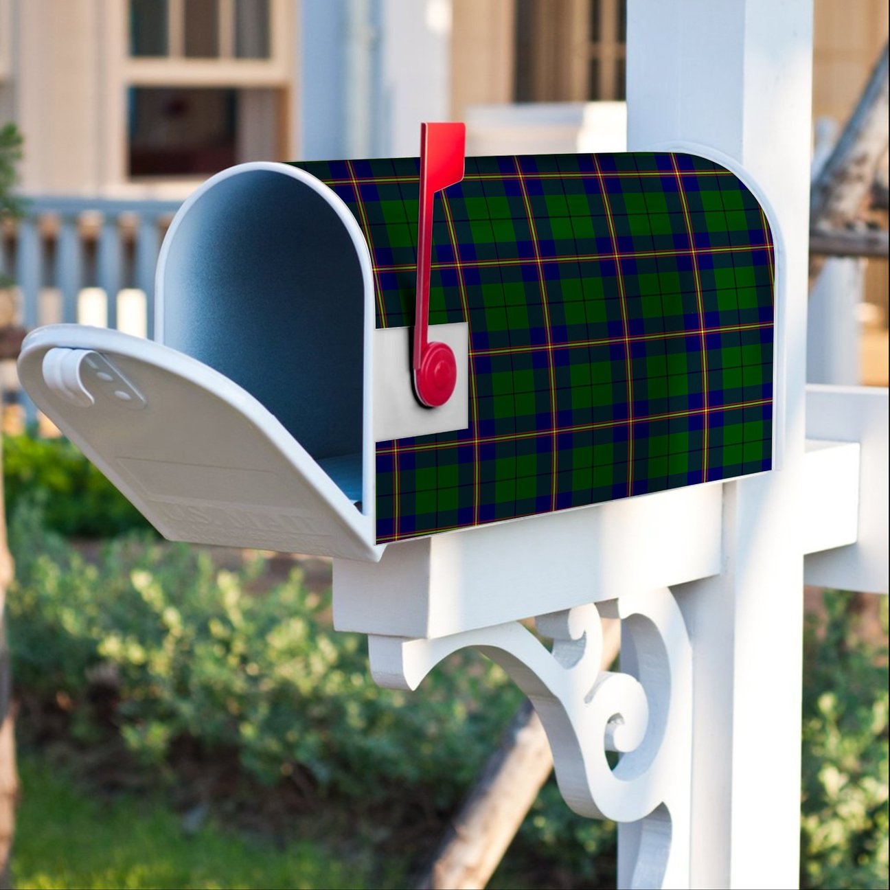 Clan Carmichael Modern Tartan Crest Mailbox RP68 Clan Carmichael Tartan Today   