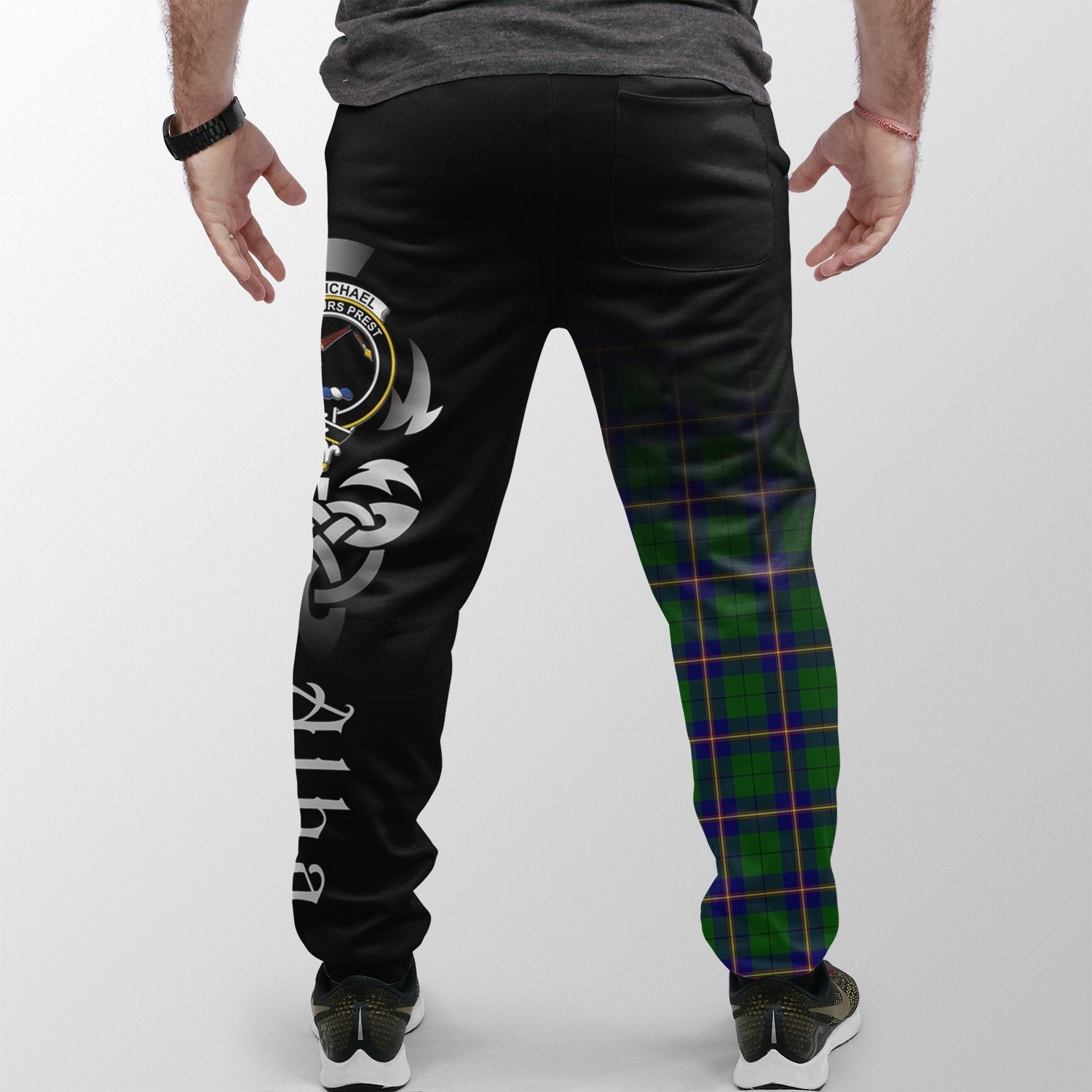 Clan Carmichael Modern Tartan Crest Jogger Sweatpants  Alba Celtic Style RV45 Clan Carmichael Tartan Today   