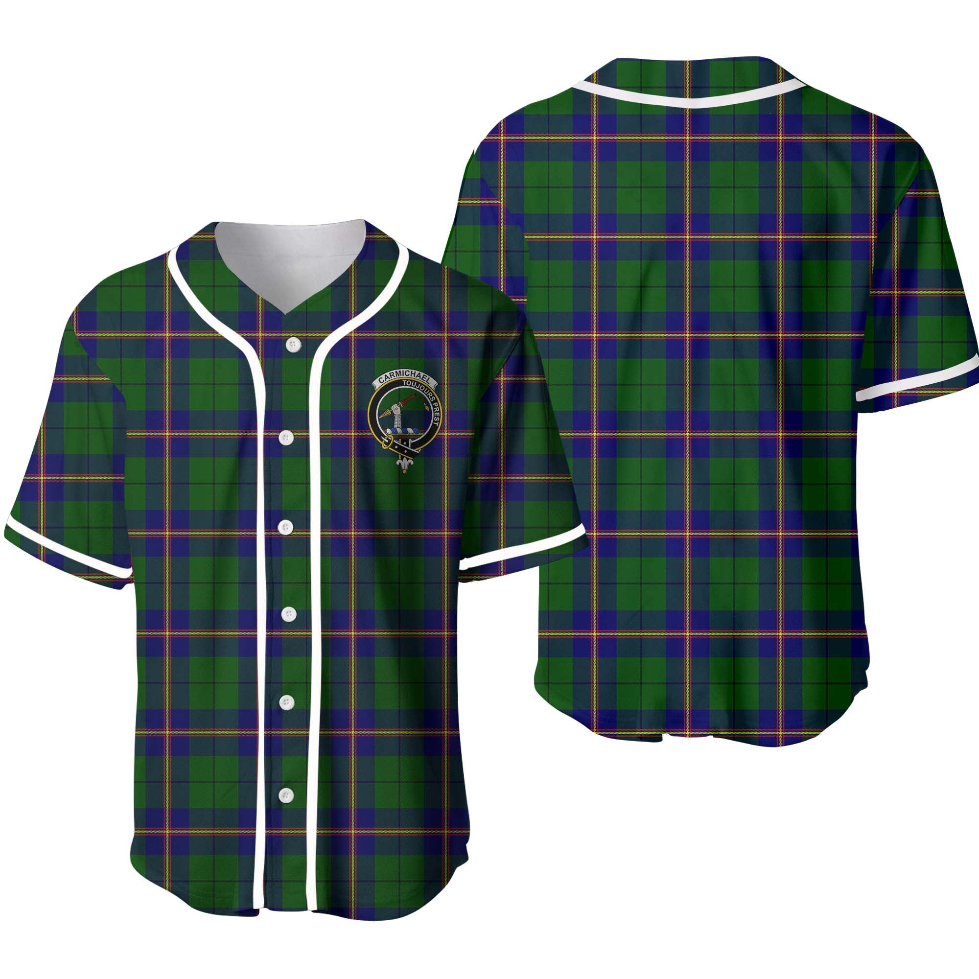 Clan Carmichael Tartan Unisex Baseball Jersey RJ35GU63 Clan Carmichael Tartan Today   