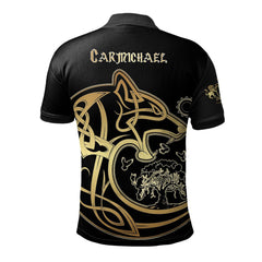 Clan Carmichael Clan Polo Shirt Viking Wolf WU17 Carmichael Tartan Polo   