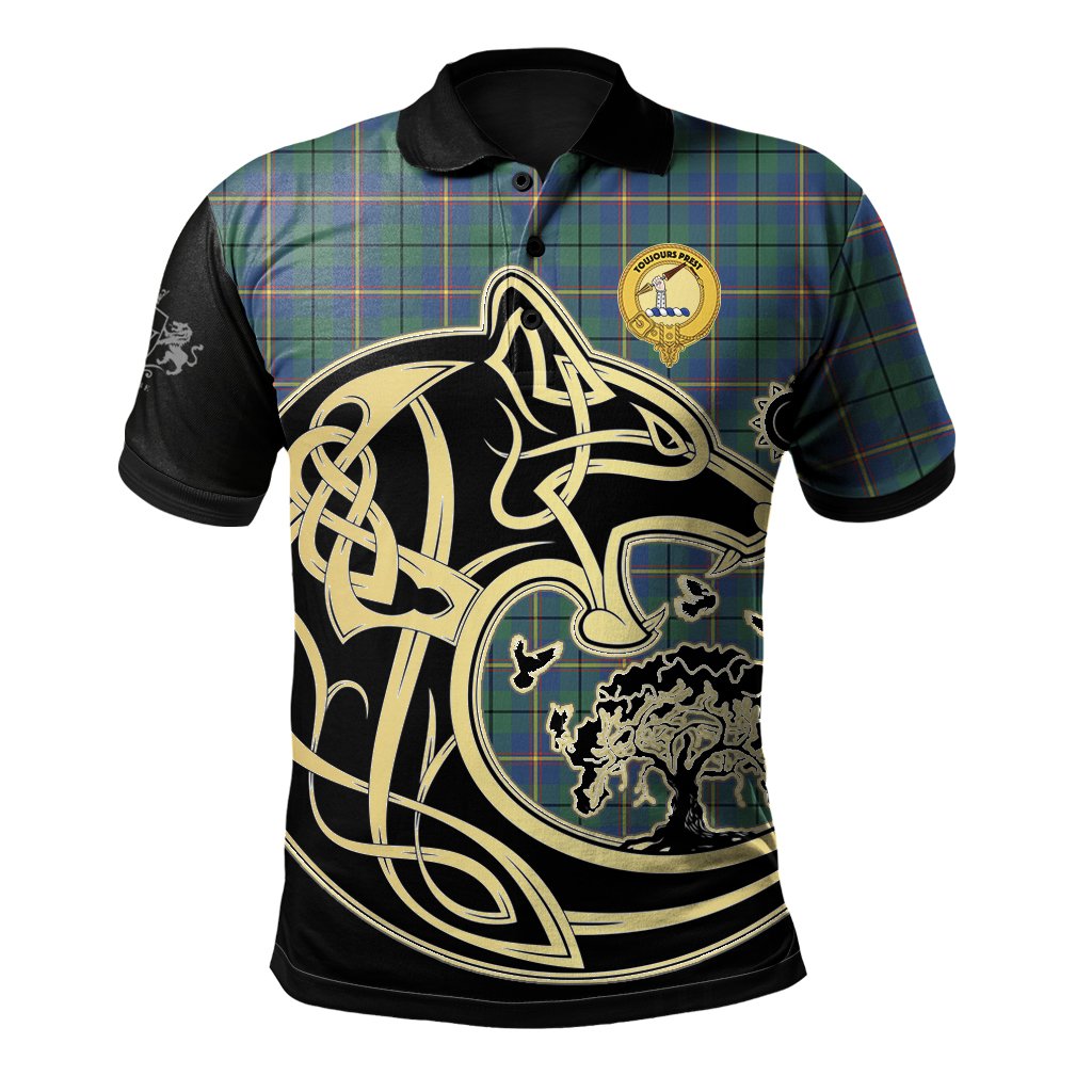 Clan Carmichael Ancient Tartan Polo Shirt Viking Wolf AR97 Carmichael Ancient Tartan Tartan Polo   