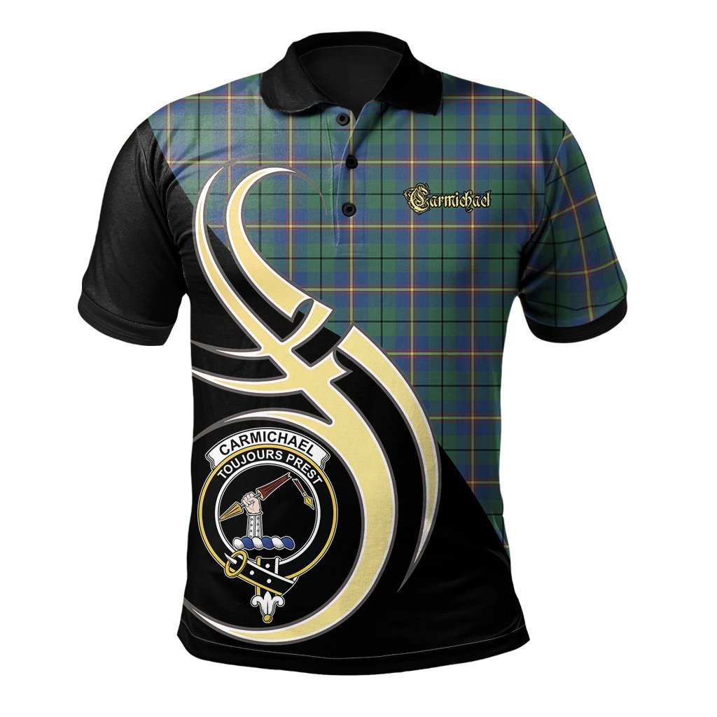 Clan Carmichael Ancient Tartan Polo Shirt - Believe In Me Style YU96 Carmichael Ancient Tartan Tartan Polo   