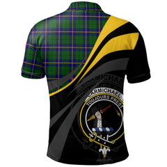 Clan Carmichael Modern Tartan Polo Shirt - Royal Coat Of Arms Style HJ45 Carmichael Modern Tartan Tartan Polo   