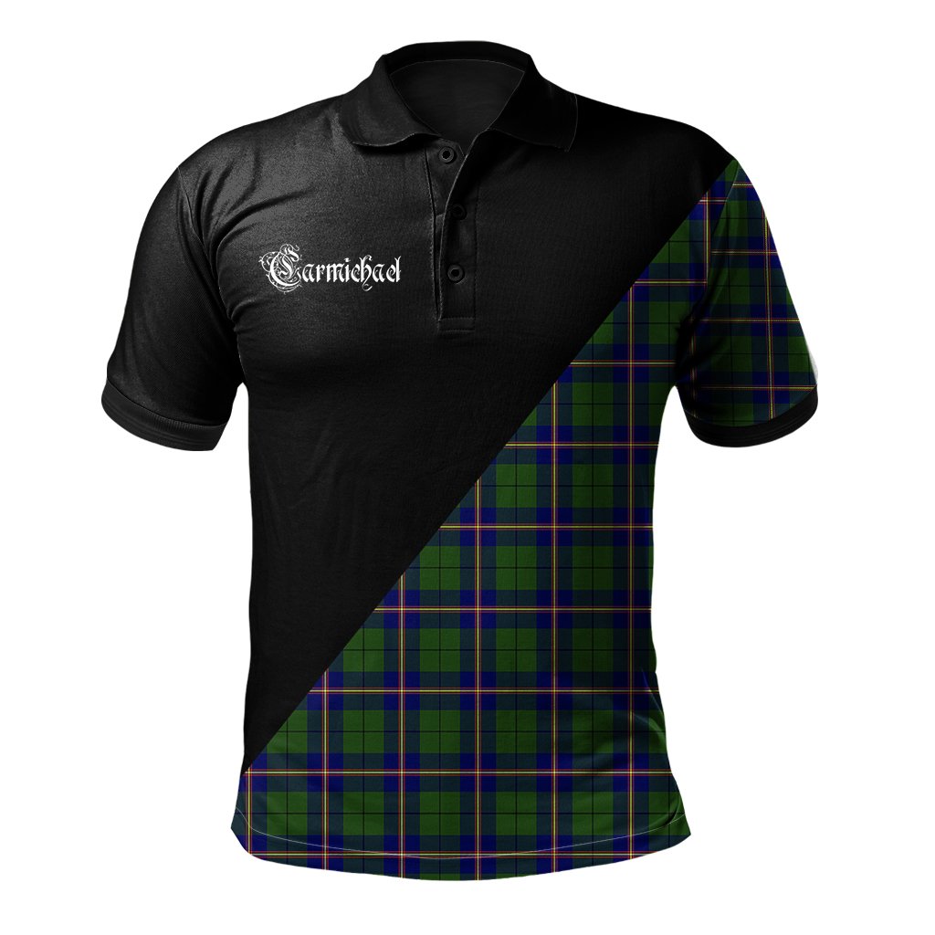 Clan Carmichael Modern Clan - Military Polo Shirt FN91 Carmichael Modern Tartan Tartan Polo   