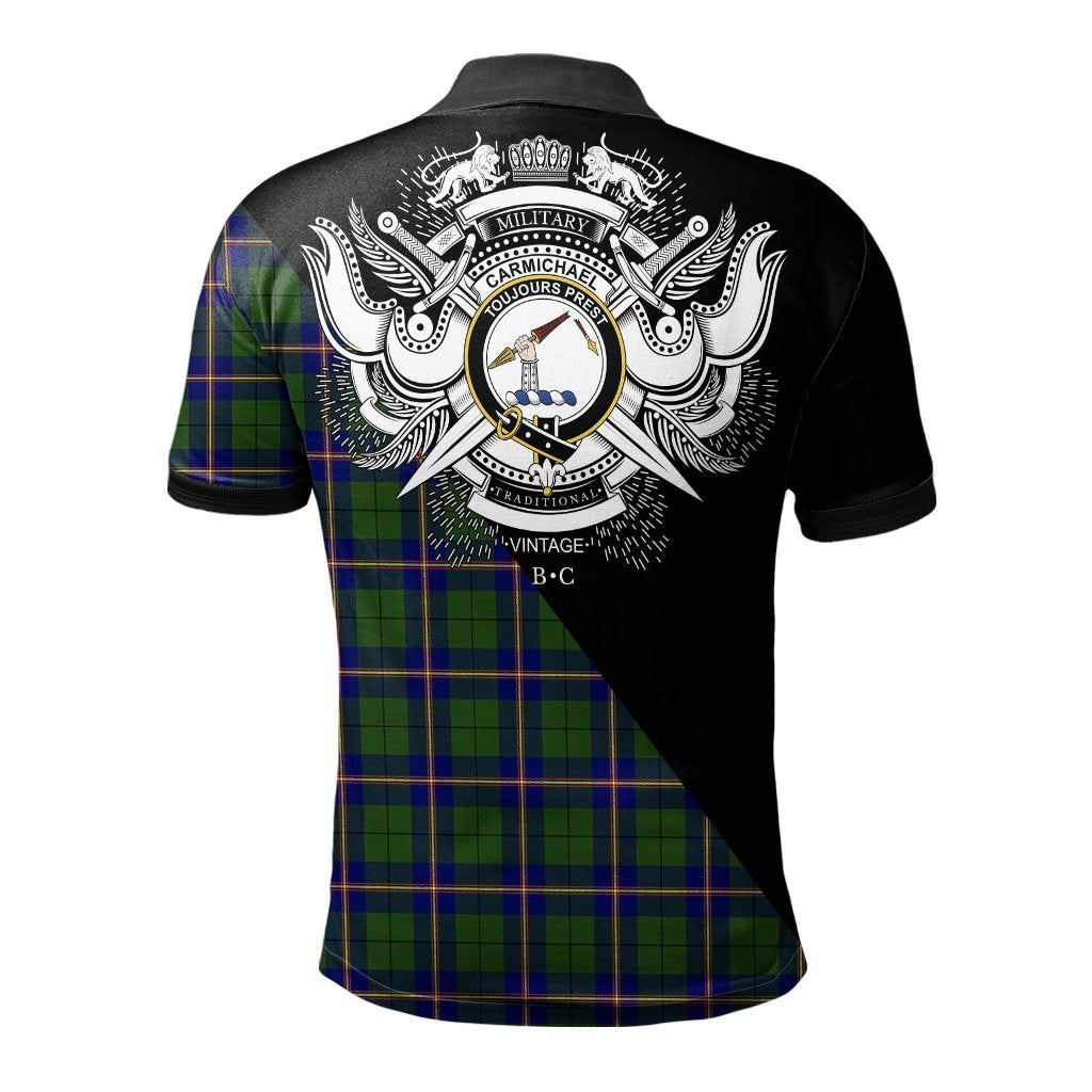 Clan Carmichael Modern Clan - Military Polo Shirt FN91 Carmichael Modern Tartan Tartan Polo   