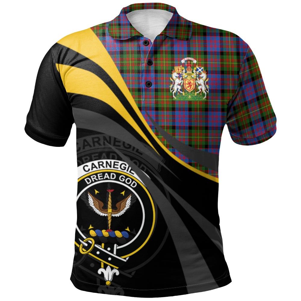 Clan Carnegie Ancient Tartan Polo Shirt - Royal Coat Of Arms Style LT62 Carnegie Ancient Tartan Tartan Polo   