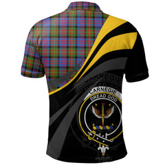 Clan Carnegie Ancient Tartan Polo Shirt - Royal Coat Of Arms Style LT62 Carnegie Ancient Tartan Tartan Polo   