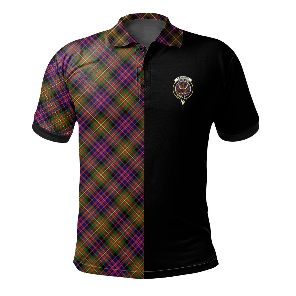 Clan Carnegie Modern Tartan Polo Shirt Half of Me - Cross Style UI63 Carnegie Modern Tartan Tartan Polo   