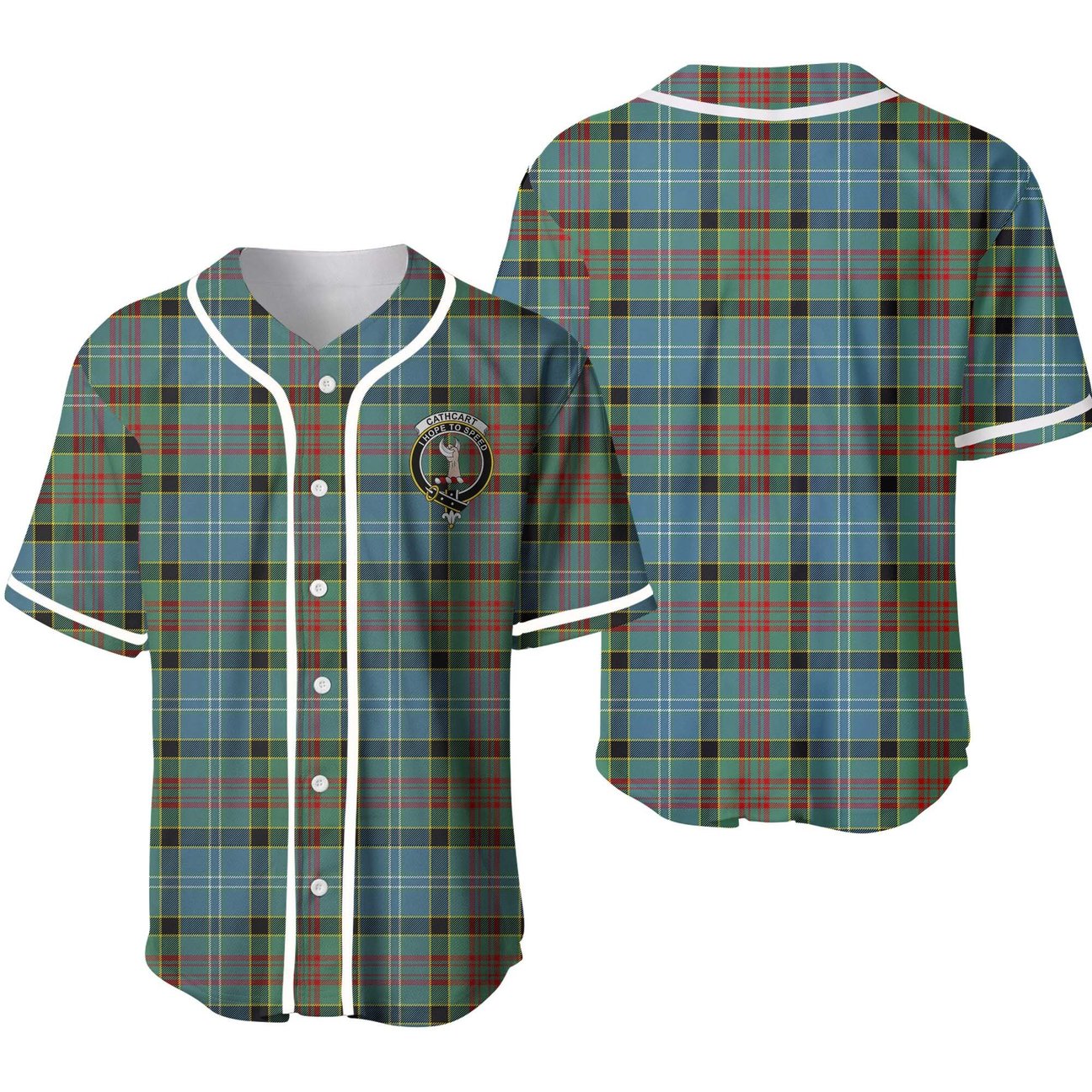 Clan Cathcart Tartan Unisex Baseball Jersey SX60WT41 Clan Cathcart Tartan Today   