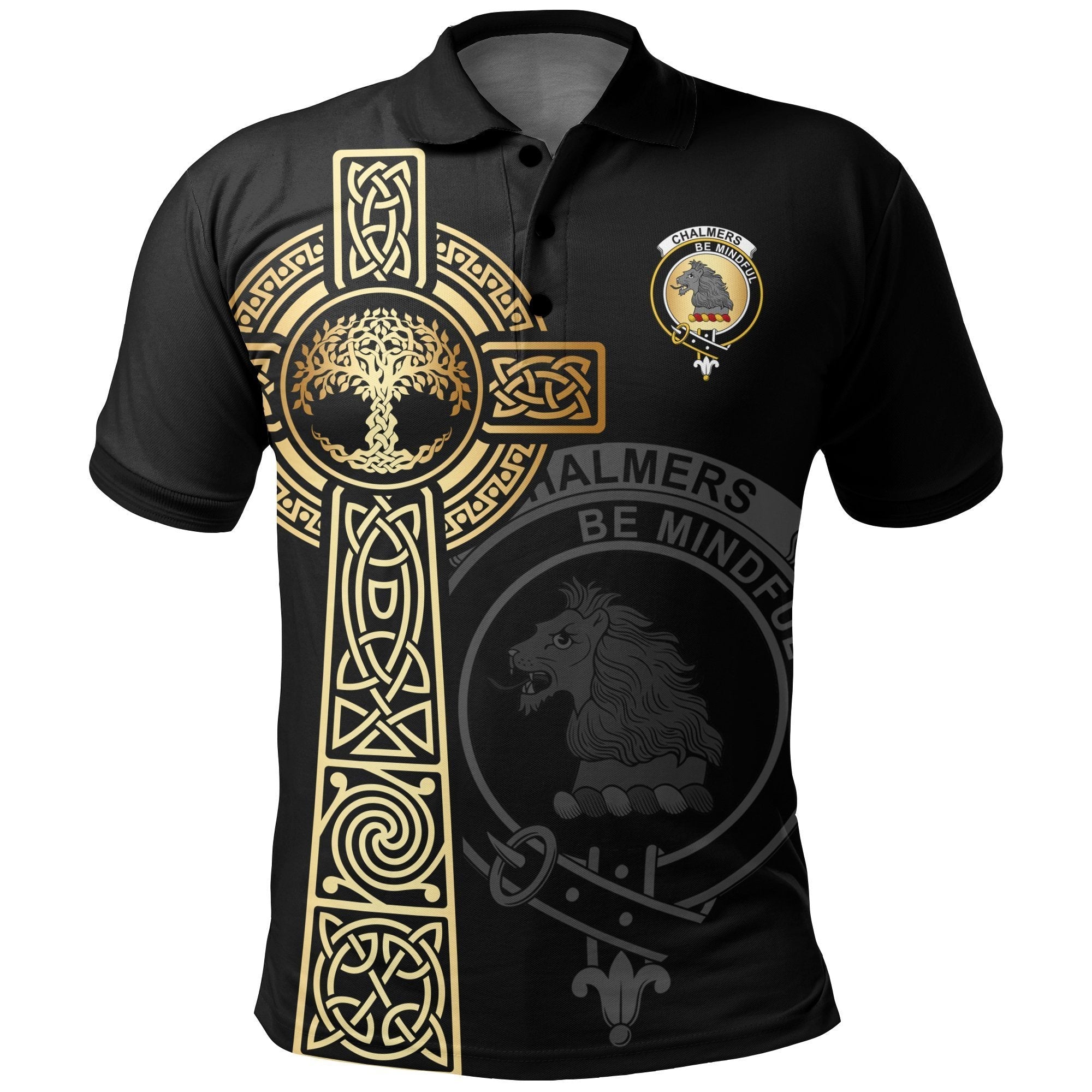 Clan Chalmers Clan Unisex Polo Shirt - Celtic Tree Of Life WR16 Chalmers Tartan Tartan Polo   