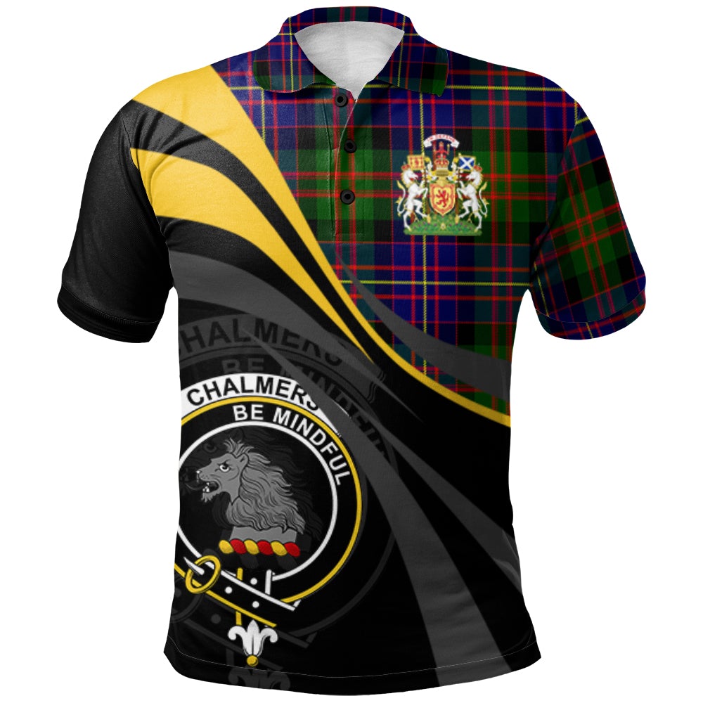 Clan Chalmers Modern Tartan Polo Shirt - Royal Coat Of Arms Style CT83 Chalmers Modern Tartan Tartan Polo   