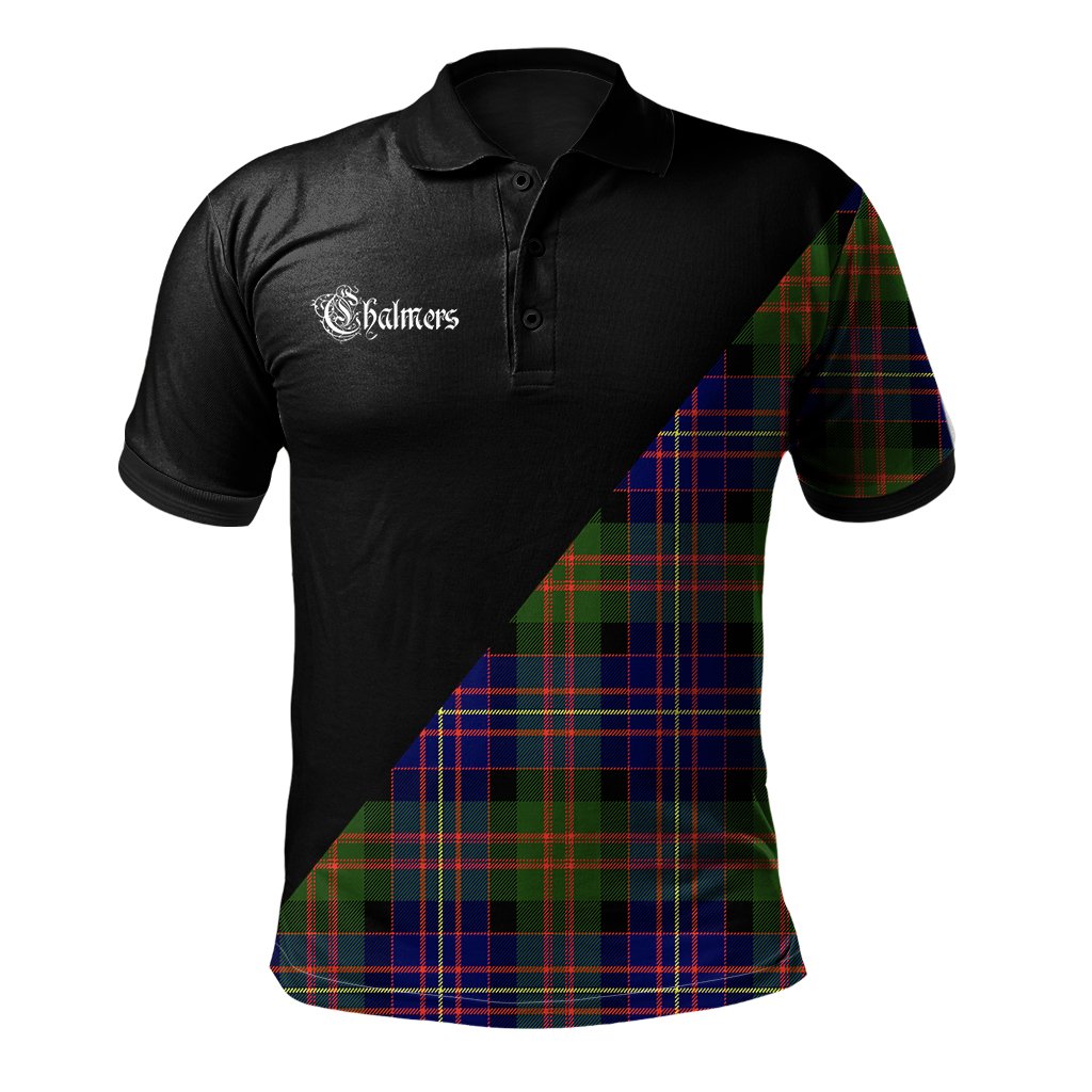 Clan Chalmers Modern Clan - Military Polo Shirt TR70 Chalmers Modern Tartan Tartan Polo   