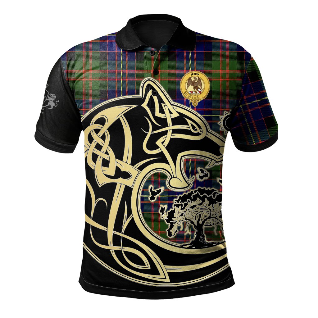 Clan Chalmers Modern Tartan Polo Shirt Viking Wolf WF48 Chalmers Modern Tartan Tartan Polo   