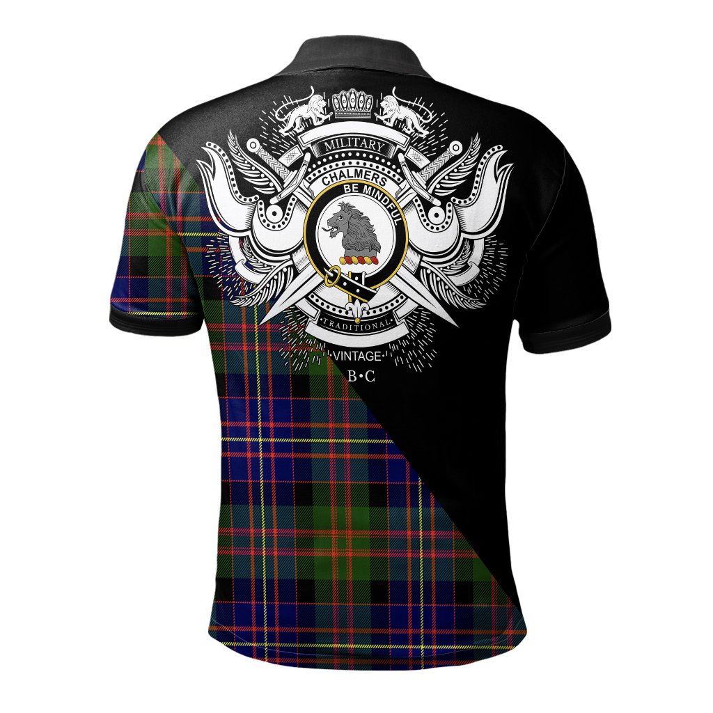 Clan Chalmers Modern Clan - Military Polo Shirt TR70 Chalmers Modern Tartan Tartan Polo   