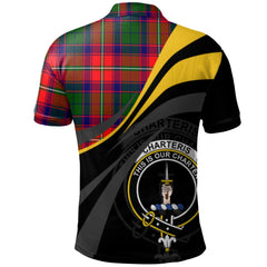 Clan Charteris Tartan Polo Shirt - Royal Coat Of Arms Style QF42 Charteris Tartan Tartan Polo   