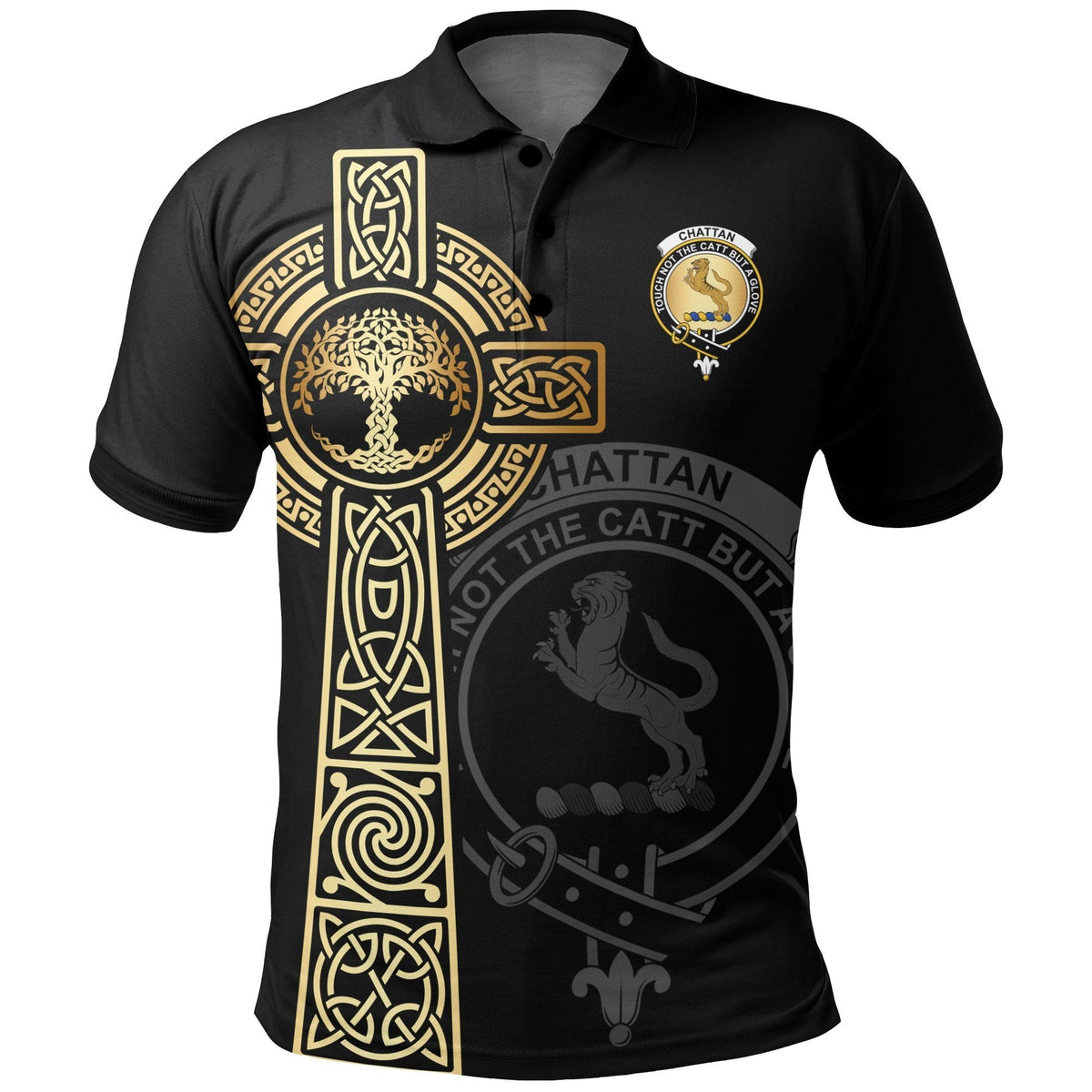 Clan Chattan Clan Unisex Polo Shirt - Celtic Tree Of Life HV87 Chattan Tartan Tartan Polo   