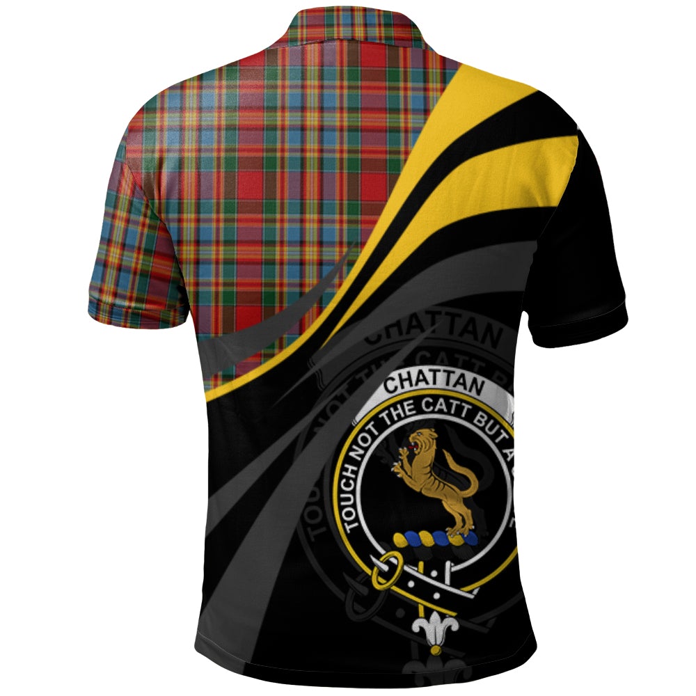 Clan Chattan (Brown stripe) Tartan Polo Shirt - Royal Coat Of Arms Style OK83 Chattan (Brown stripe) Tartan Tartan Polo   