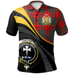 Clan Cheyne Tartan Polo Shirt - Royal Coat Of Arms Style FA99 Cheyne Tartan Tartan Polo   