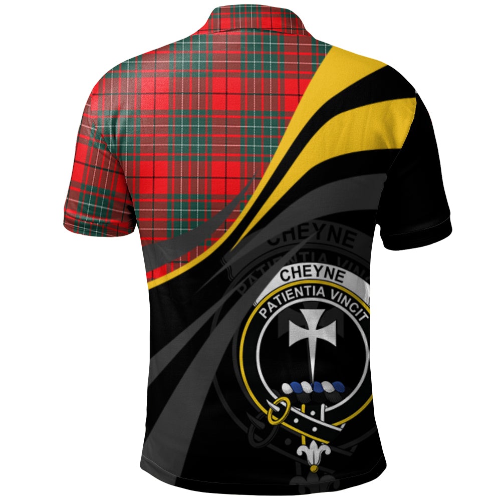 Clan Cheyne Tartan Polo Shirt - Royal Coat Of Arms Style FA99 Cheyne Tartan Tartan Polo   