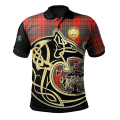 Clan Cheyne Tartan Polo Shirt Viking Wolf YV18 Cheyne Tartan Tartan Polo   