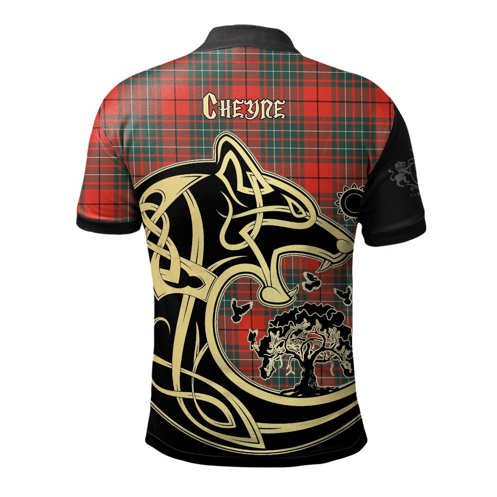 Clan Cheyne Tartan Polo Shirt Viking Wolf YV18 Cheyne Tartan Tartan Polo   