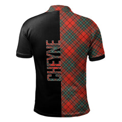 Clan Cheyne Tartan Polo Shirt Half of Me - Cross Style DC80 Cheyne Tartan Tartan Polo   