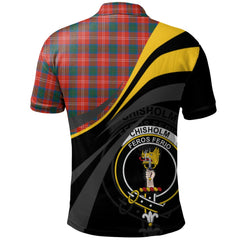 Clan Chisholm Ancient Tartan Polo Shirt - Royal Coat Of Arms Style FM96 Chisholm Ancient Tartan Tartan Polo   