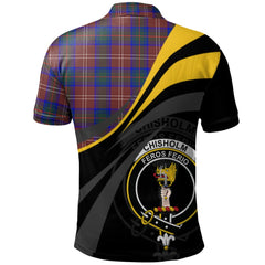 Clan Chisholm Hunting Modern Tartan Polo Shirt - Royal Coat Of Arms Style NE18 Chisholm Hunting Modern Tartan Tartan Polo   