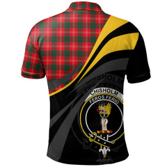 Clan Chisholm Modern Tartan Polo Shirt - Royal Coat Of Arms Style LG45 Chisholm Modern Tartan Tartan Polo   