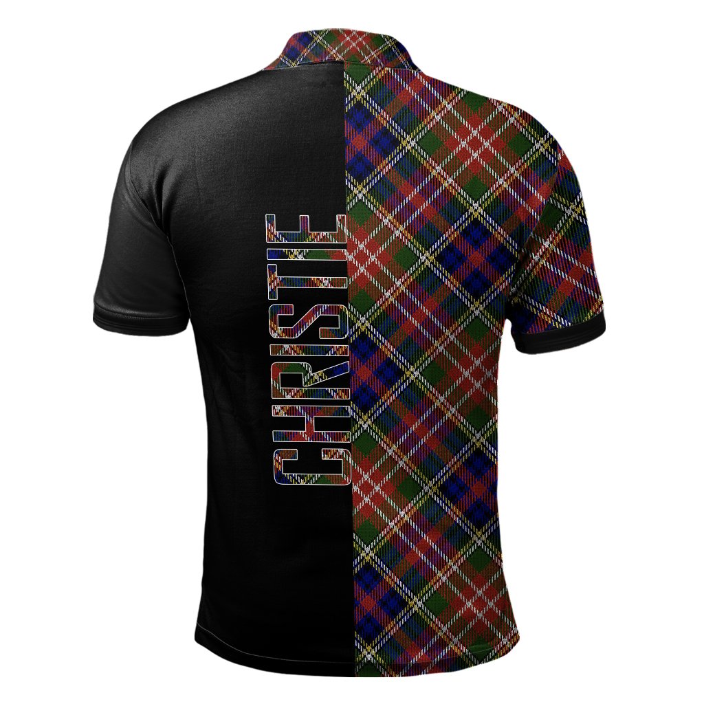 Clan Christie Tartan Polo Shirt Half of Me - Cross Style KB92 Christie Tartan Tartan Polo   