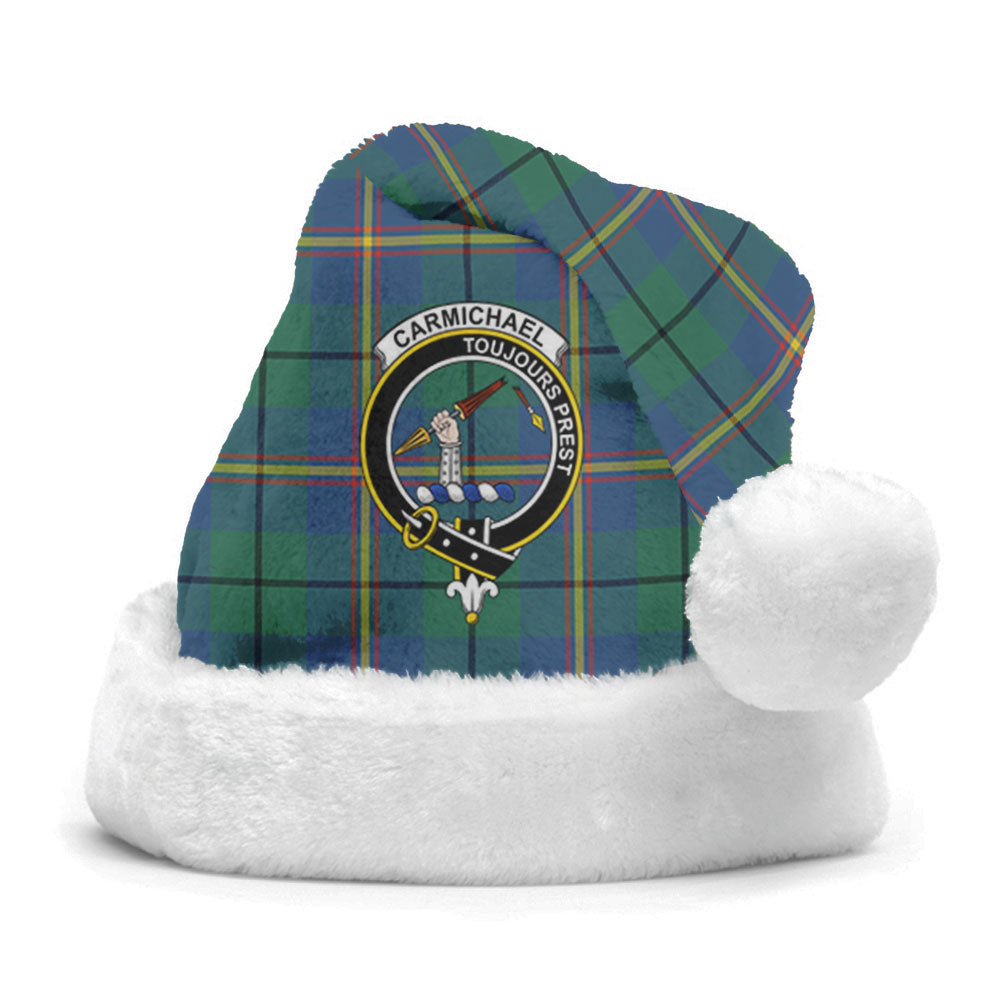 Clan Carmichael Ancient Tartan Crest Christmas Santa Hat EG24 Carmichael Ancient Tartan Tartan Santa Hat   