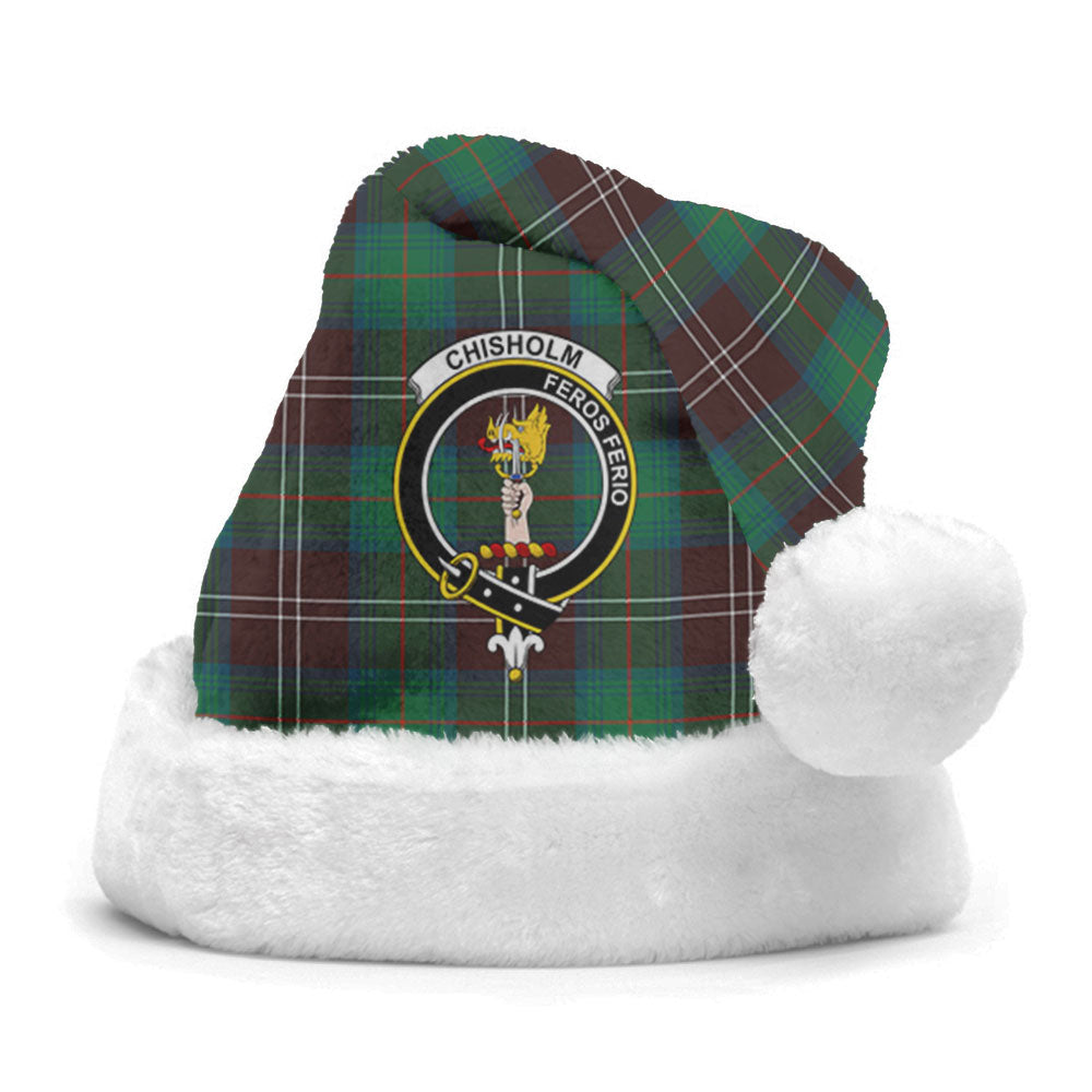 Clan Chisholm Hunting Ancient Tartan Crest Christmas Santa Hat GR94 Chisholm Hunting Ancient Tartan Tartan Santa Hat   